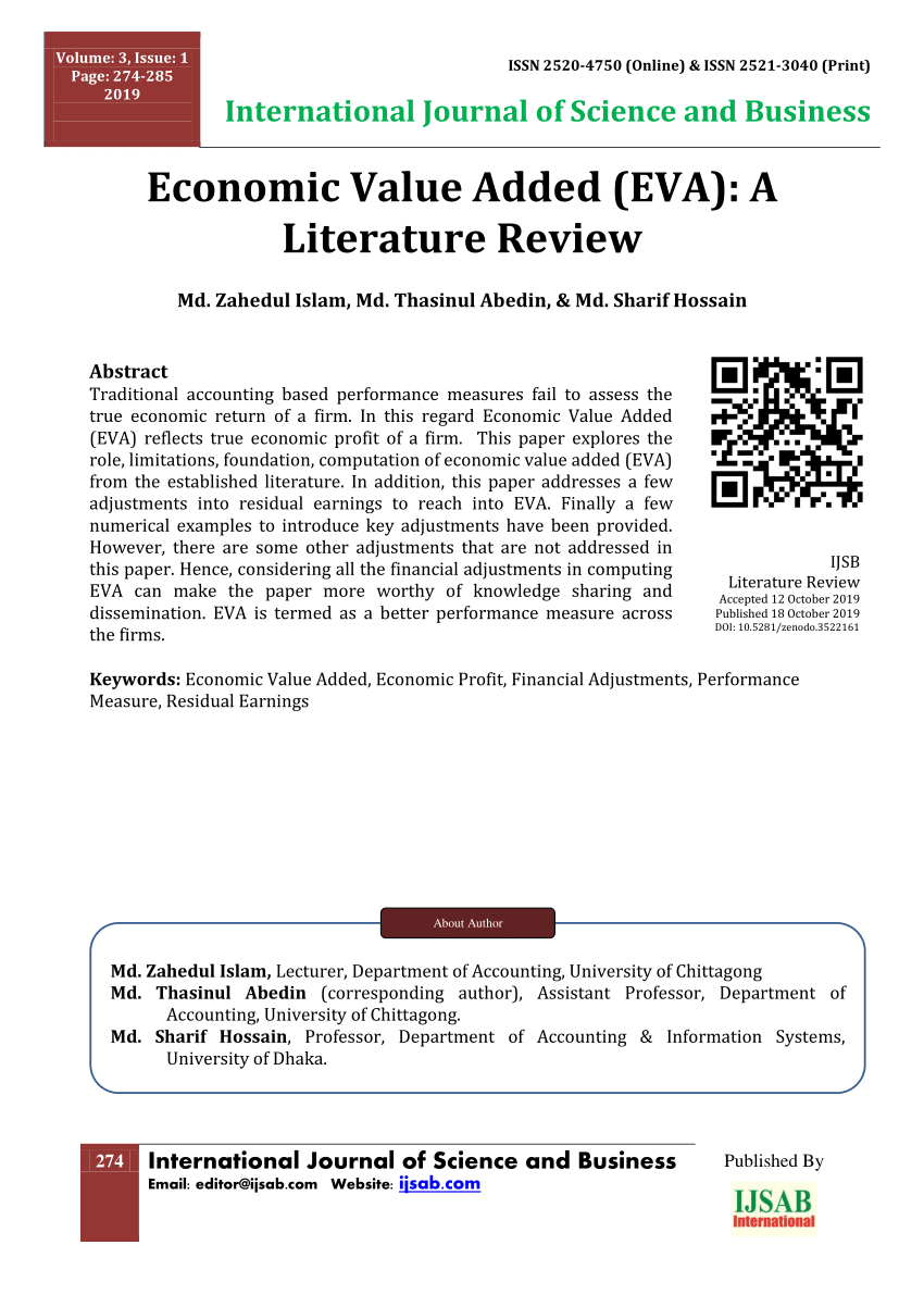 economic value added research paper