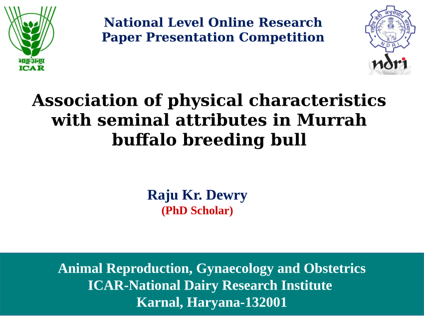 Pdf Association Of Physical Characteristics With Seminal Attributes In Murrah Buffalo Breeding 5736