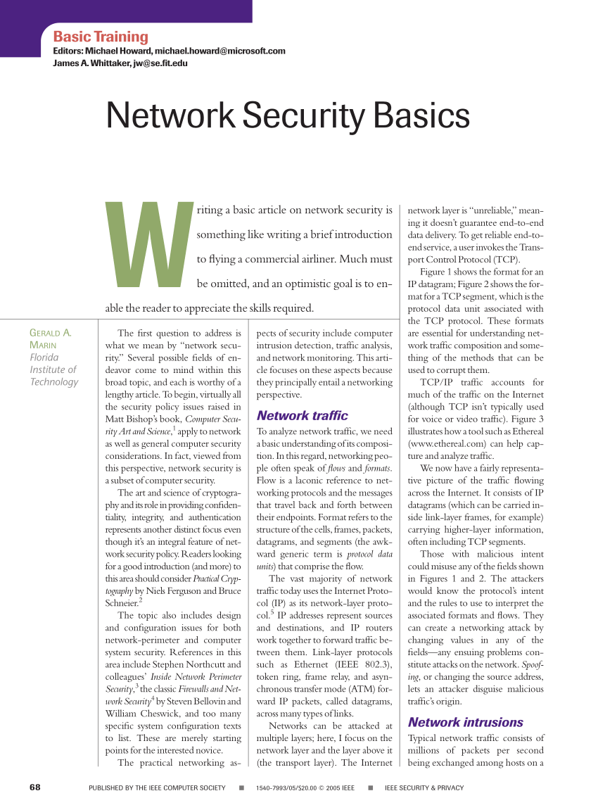 what is computer network security pdf