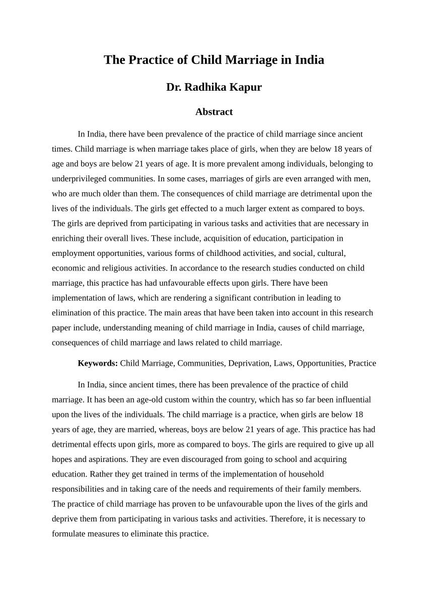 research paper about marriage