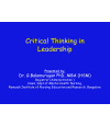 critical thinking in leadership pdf
