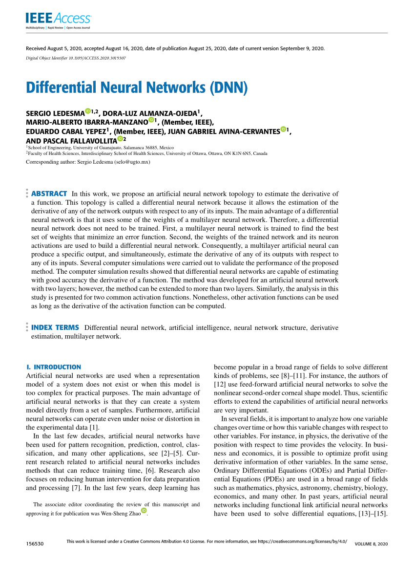 PDF) Differential Neural Networks (DNN)