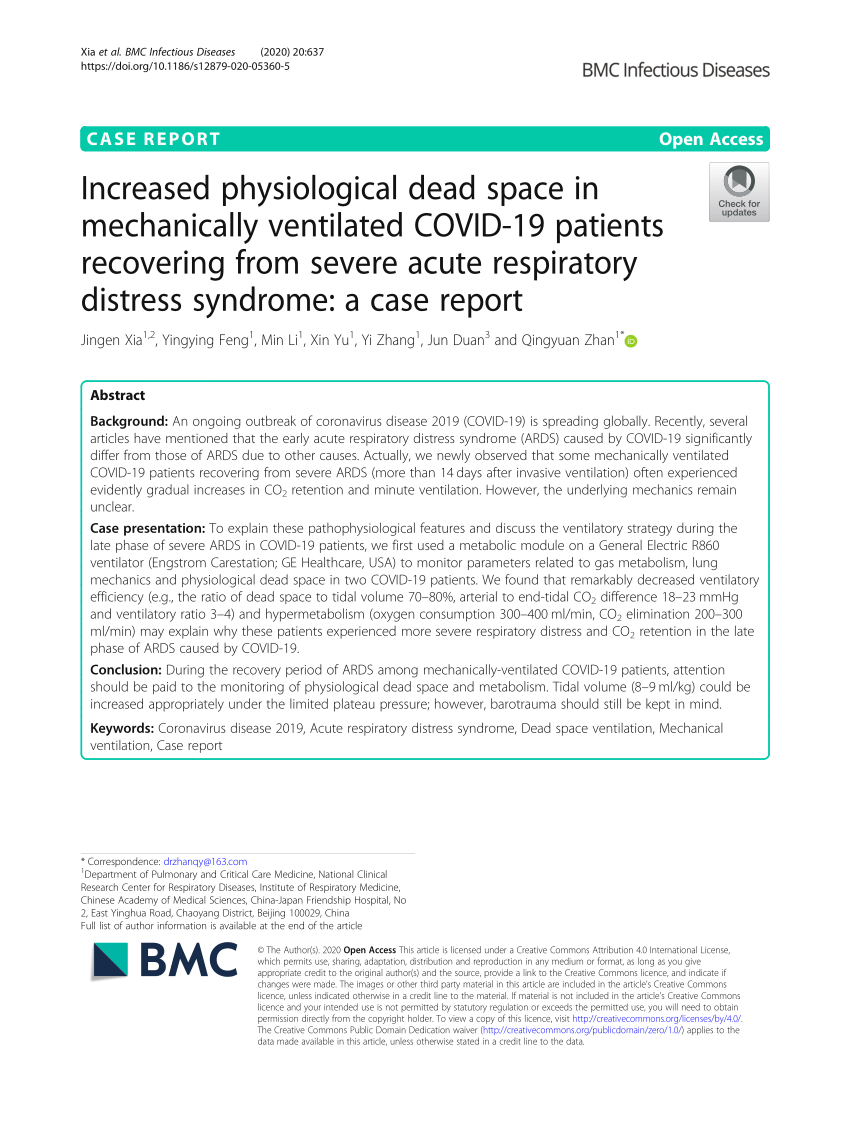 increased physiologic dead space