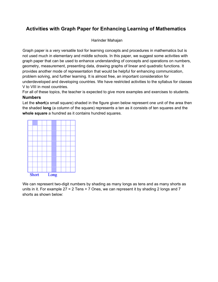 Graph Paper for Multiplication: Math Large Graph Paper notebook for kids  1/2 inc