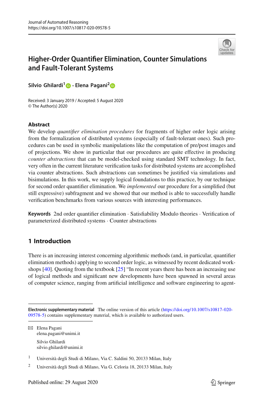 PDF) Higher-Order Quantifier Elimination, Counter Simulations and