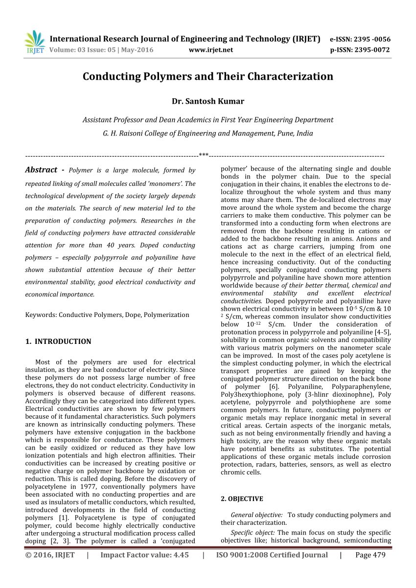 literature review on conducting polymers