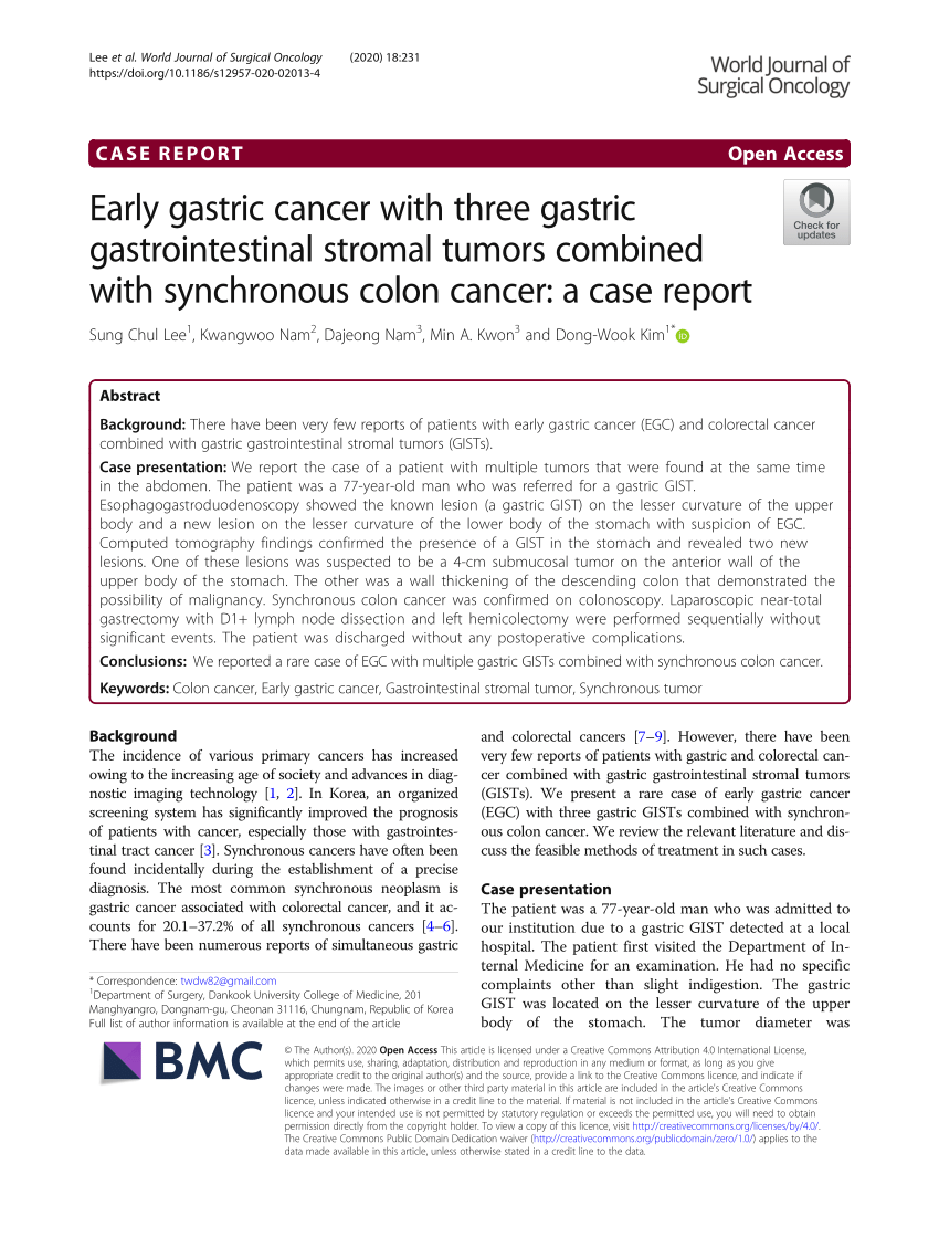 gastric cancer case presentation)