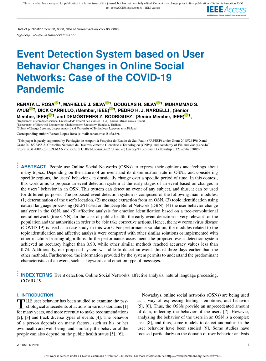 PDF) Event Detection System based on User Behavior Changes in ...