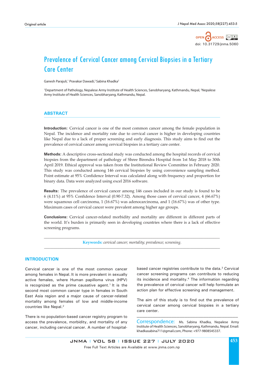 cervical cancer thesis