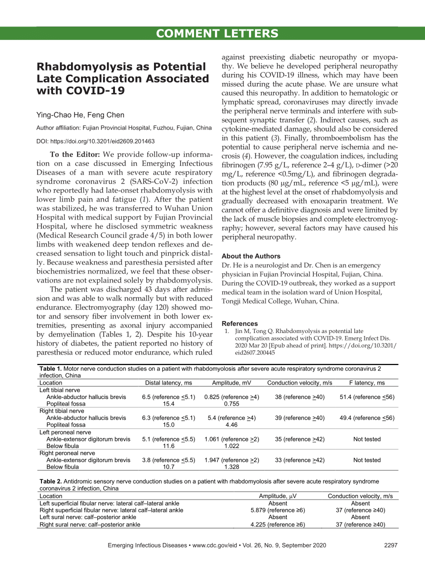 PDF Rhabdomyolysis As Potential Late Complication Associated With   Largepreview 