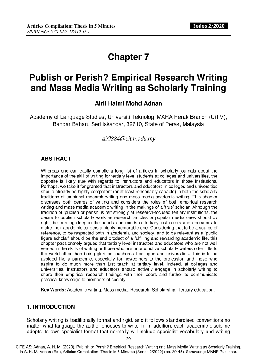 empirical research writing