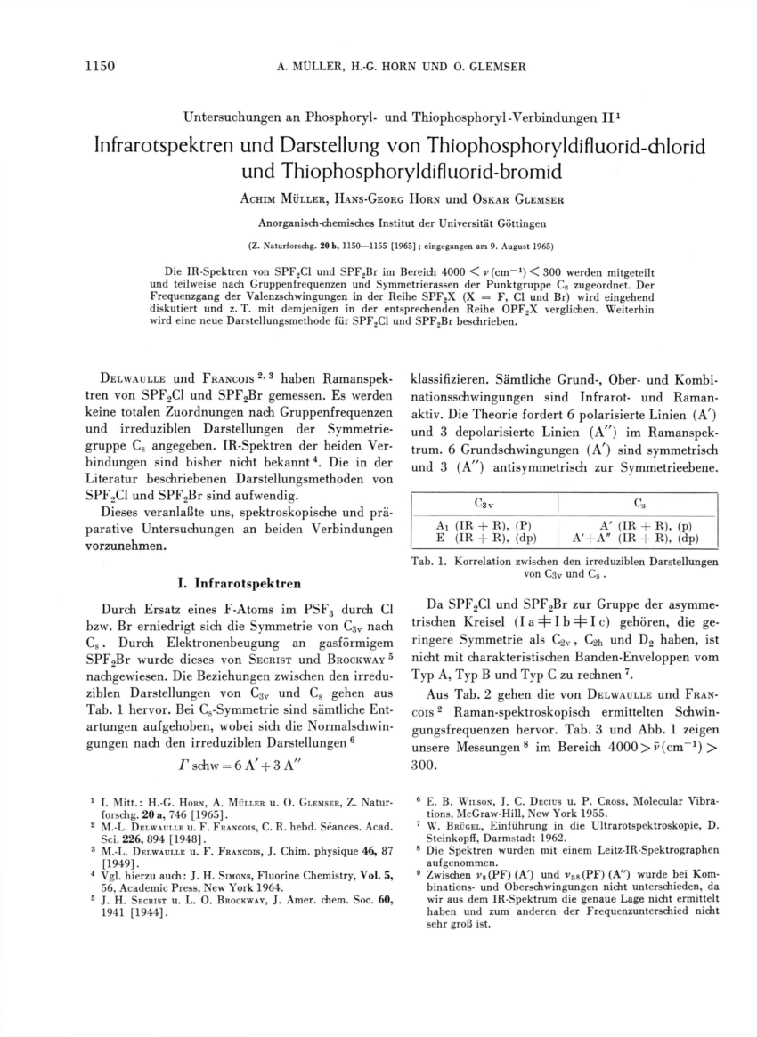 Pdf Untersuchungen An Phosphoryl Und Thiophosphoryl Verbindungen Ii