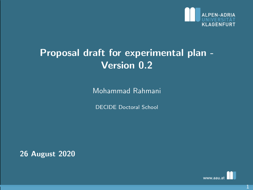 (PDF) Proposal draft version 0.2