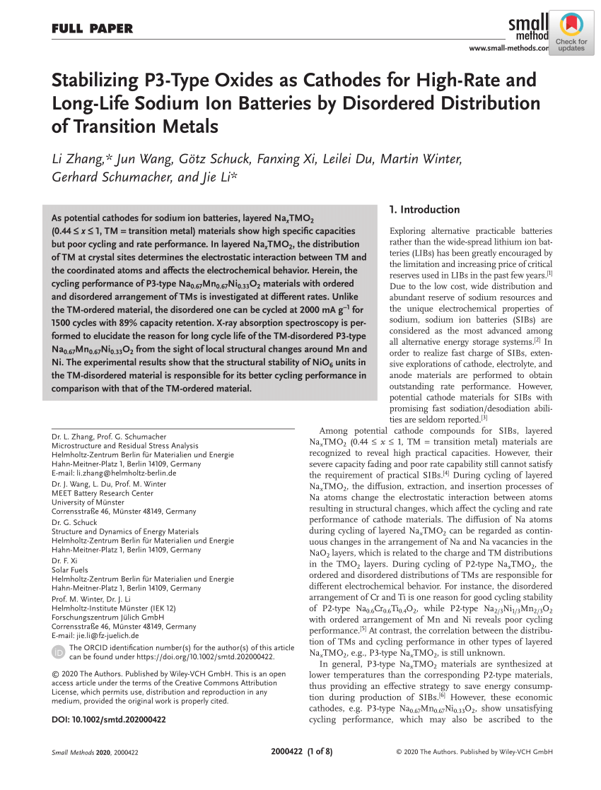 (PDF) Stabilizing P3‐Type Oxides as Cathodes for High‐Rate and Long Sns-Brigh10