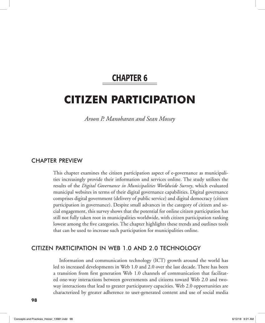 citizen participation essay