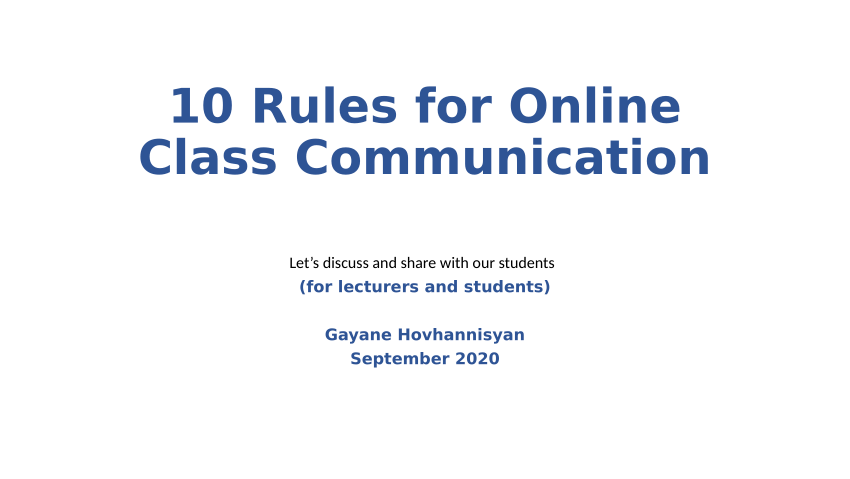 10 Online Classroom Rules For Your Virtual Classroom