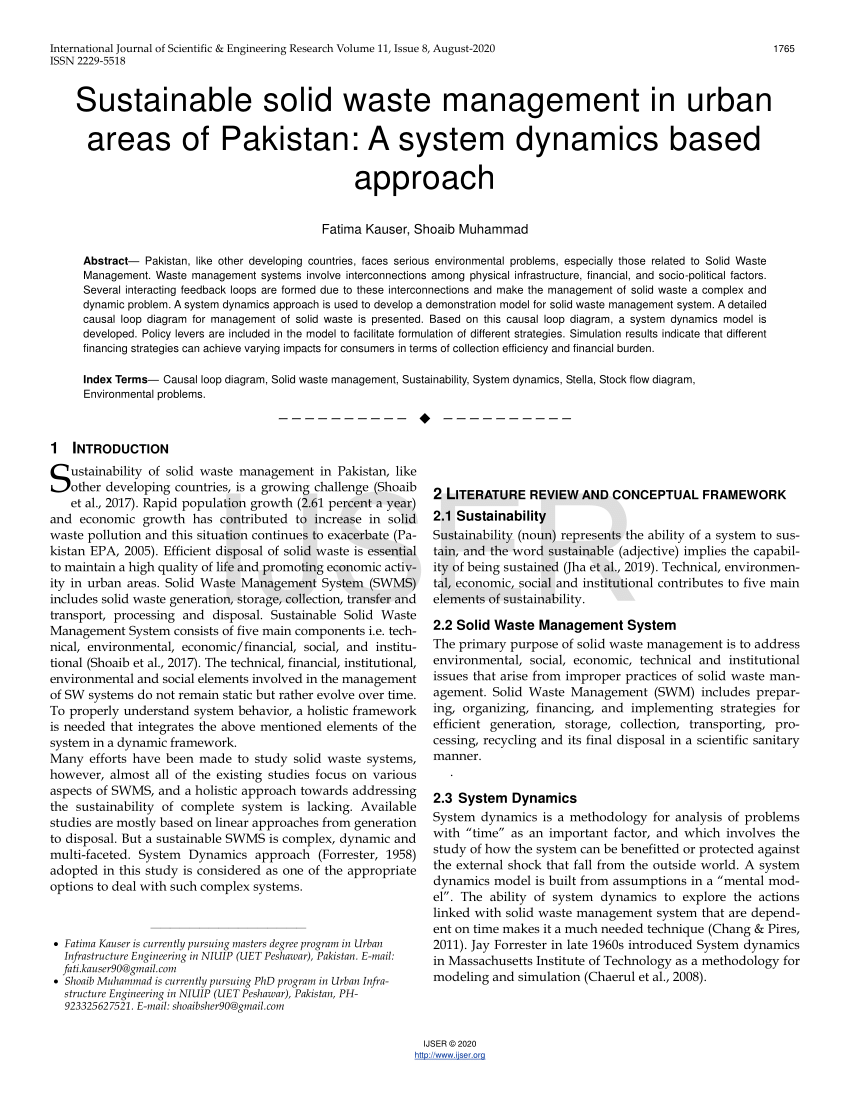 solid waste management in pakistan research papers