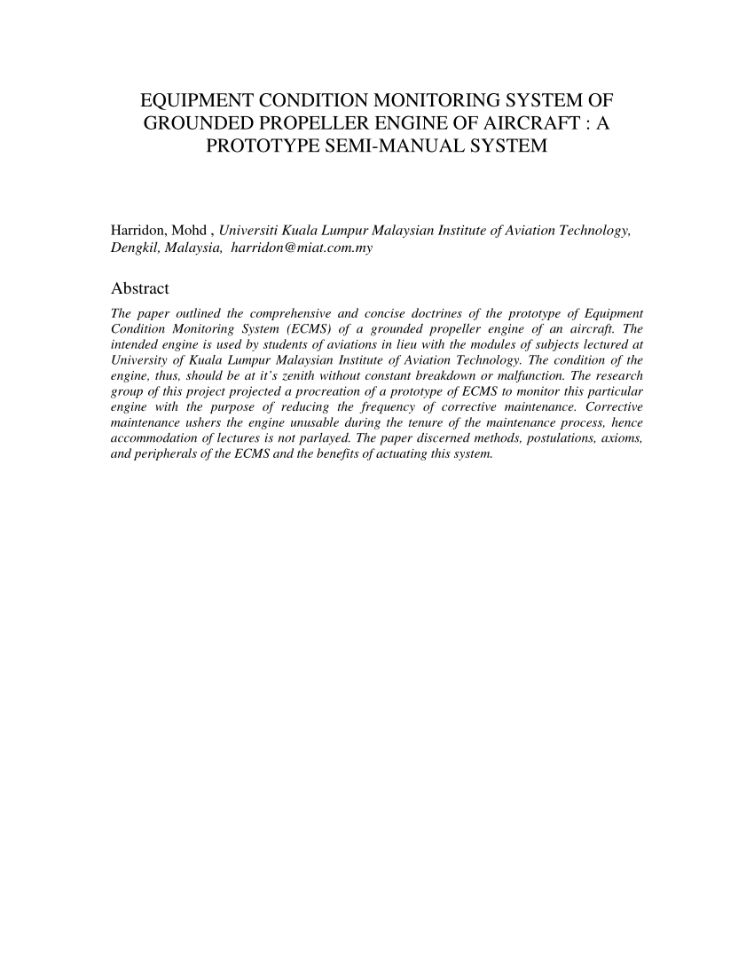 PDF) EQUIPMENT CONDITION MONITORING SYSTEM OF GROUNDED PROPELLER 