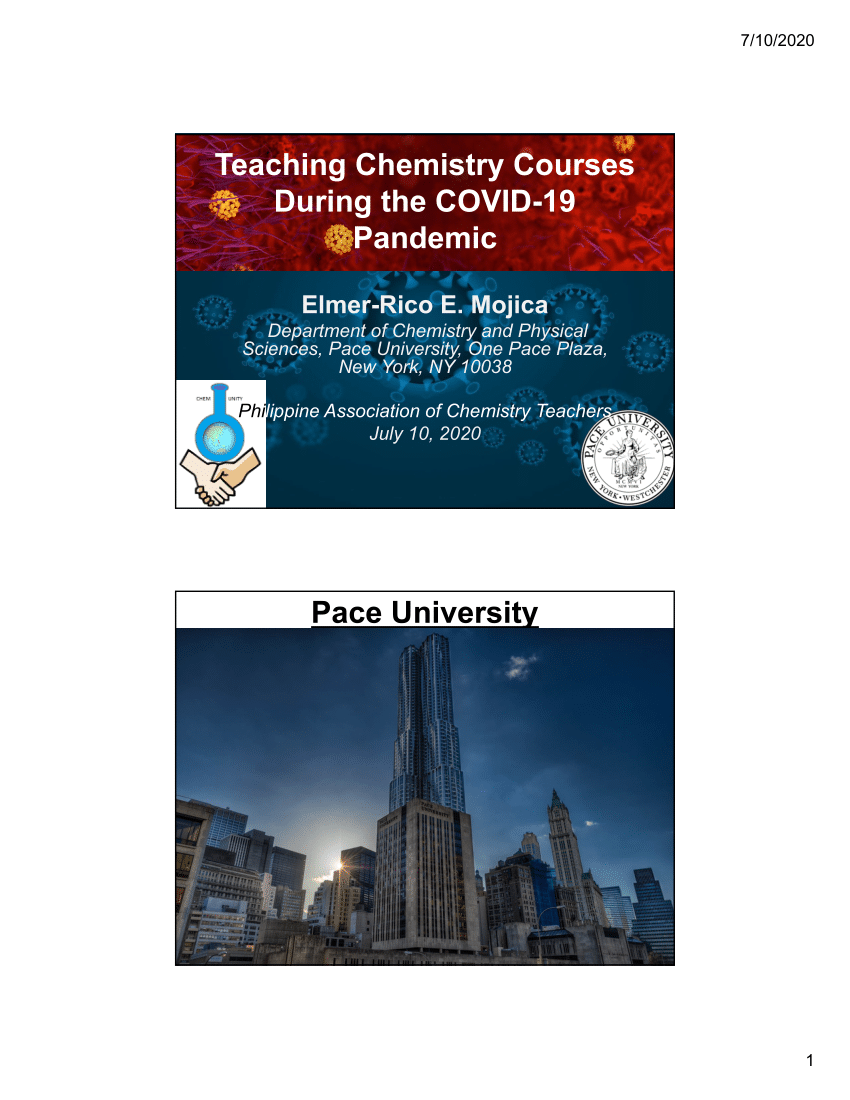 Pdf Teaching Chemistry Courses During The Covid 19 Pandemic