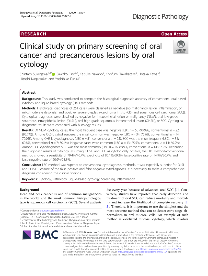 oral cancer research papers