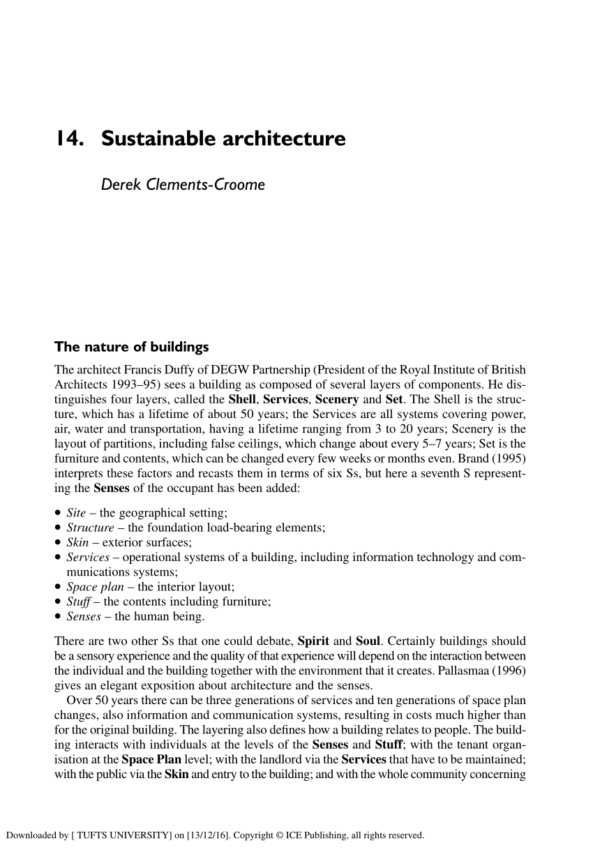 phd proposal on sustainable architecture