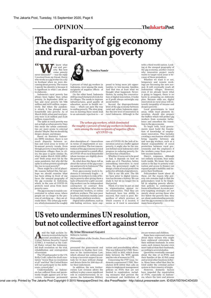 PDF) The Disparity of Gig Economy and Rural-Urban Poverty