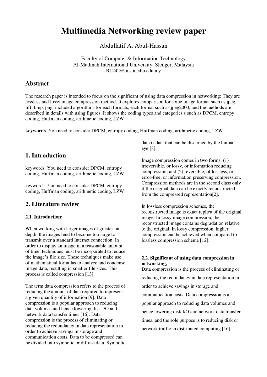 research paper on networking