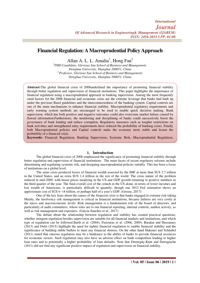 thesis on macroprudential policy