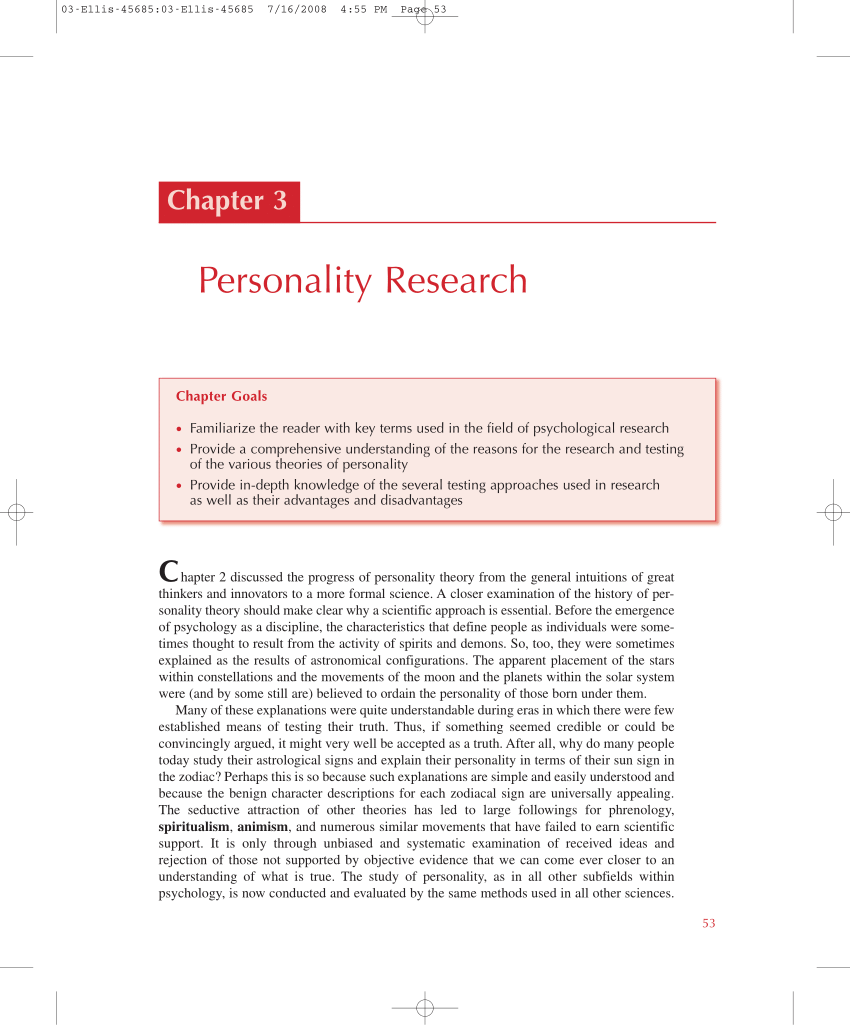 research on personality pdf