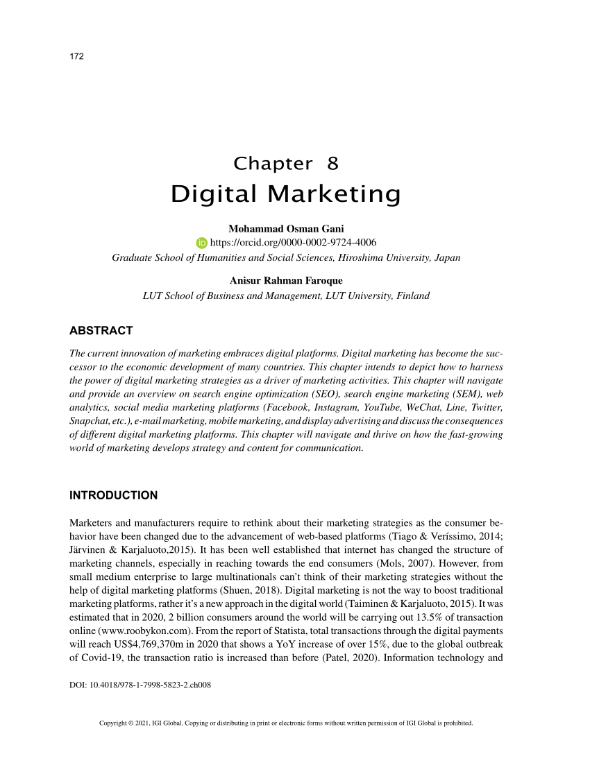 dissertation digital marketing