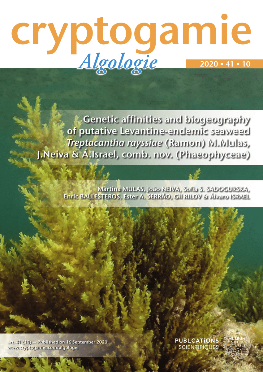Pdf Genetic Affinities And Biogeography Of Putative Levantine Endemic Seaweed Treptacantha Rayssiae Ramon M Mulas J Neiva A Israel Comb Nov Phaeophyceae