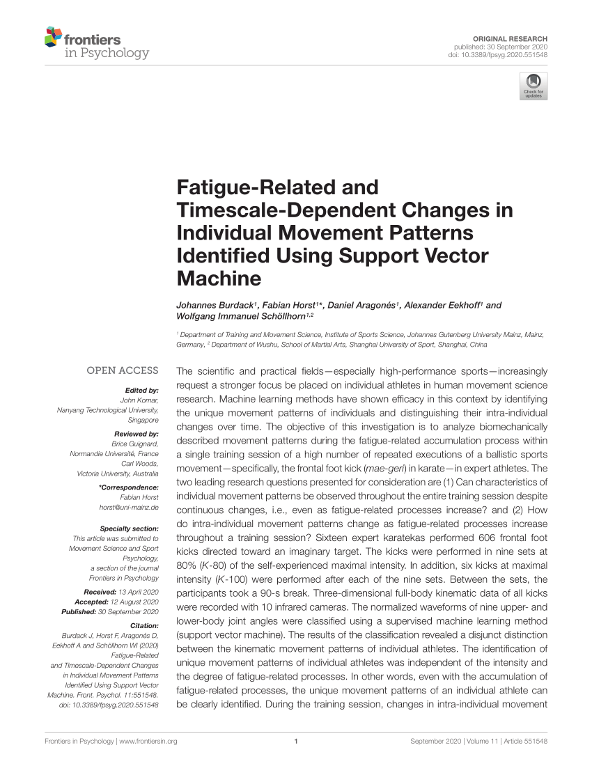 PDF) Fatigue-Related and Timescale-Dependent Changes in Individual ...