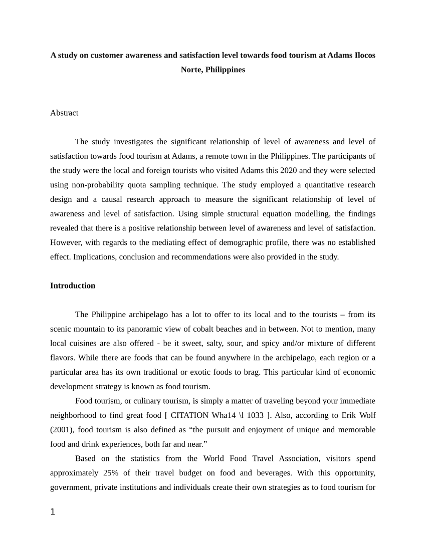 thesis about customer satisfaction in the philippines