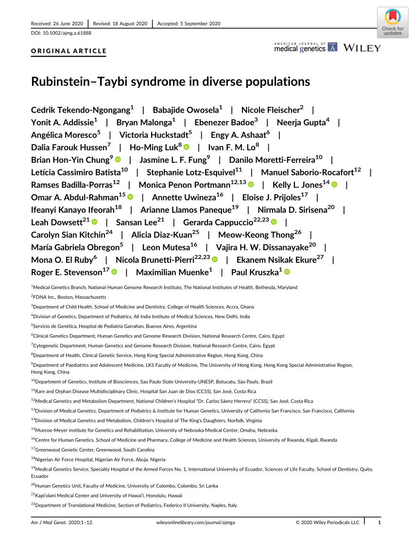 Rubinstein-Taybi syndrome - Atlas of Human Malformation Syndromes