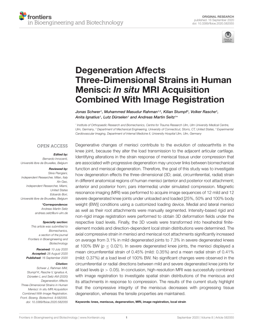 PDF) Degeneration Affects Three-Dimensional Strains in Human ...