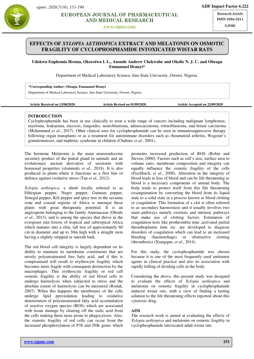 literature review on xylopia aethiopica