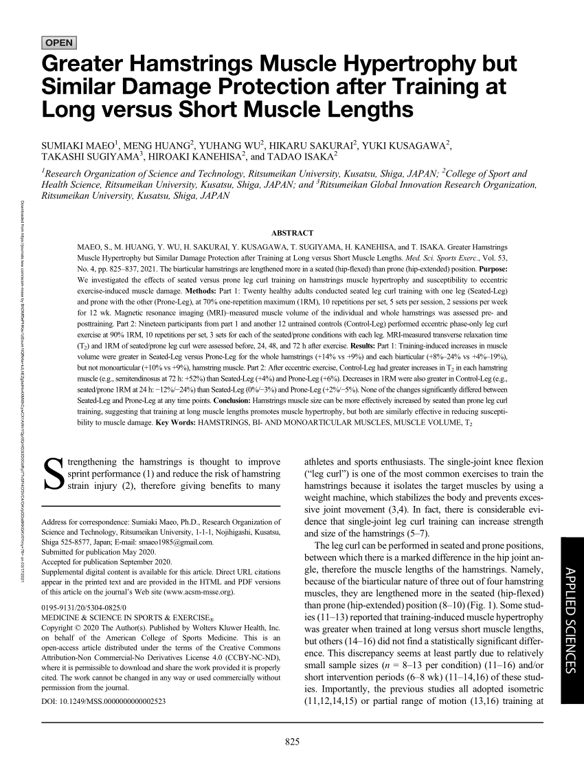 Long Muscle Length Training for Hypertrophy? 