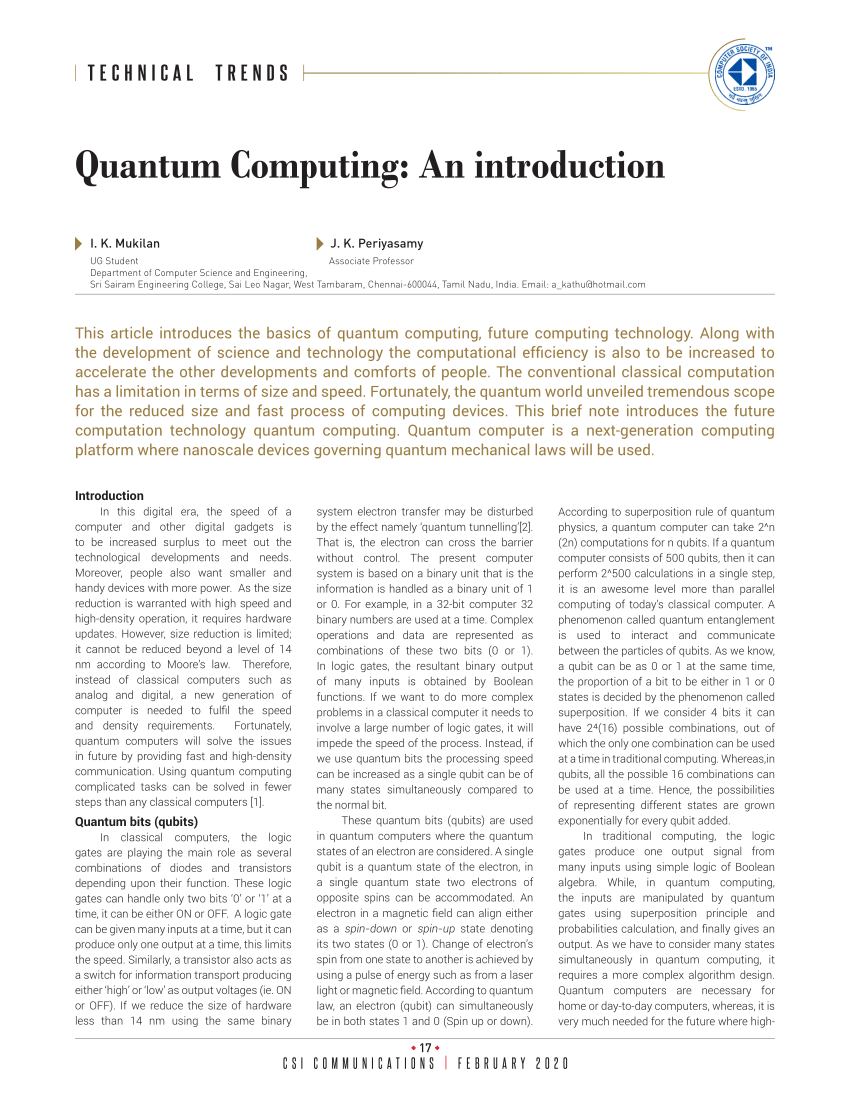 quantum computing thesis