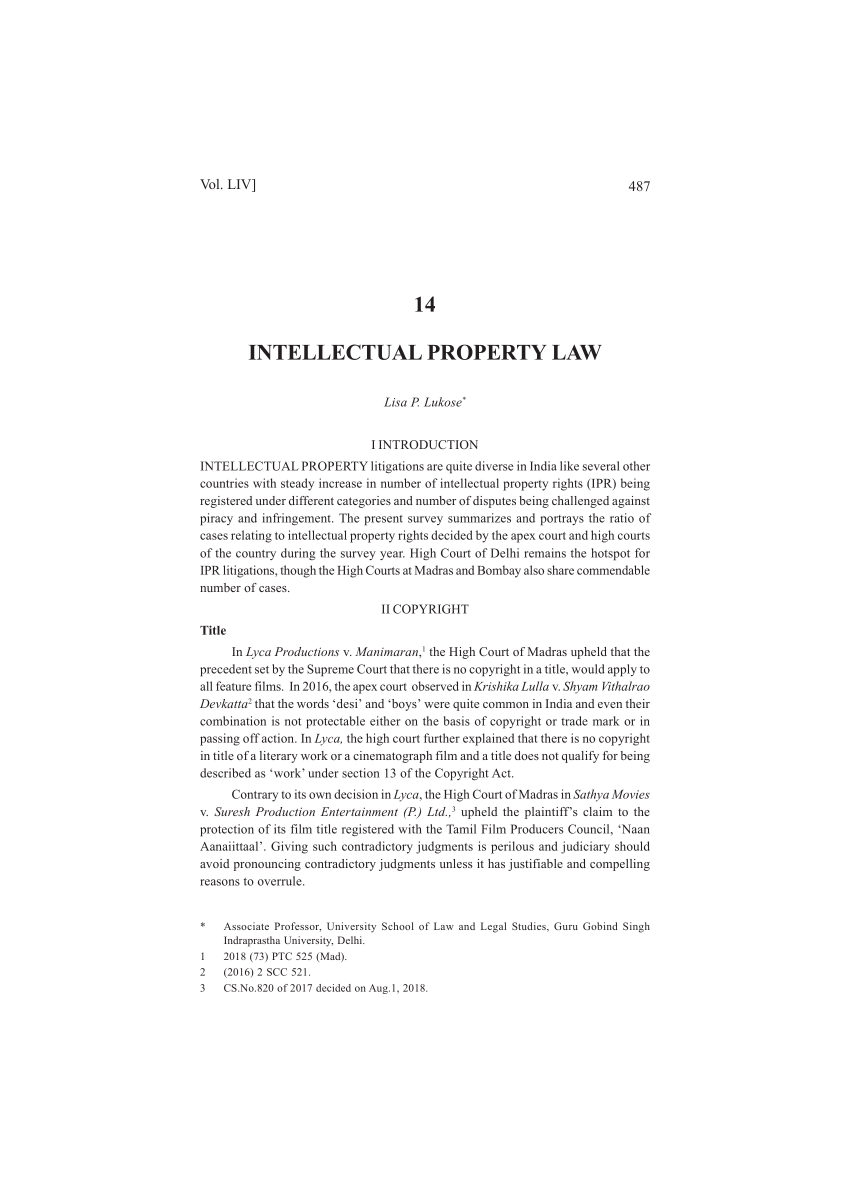 intellectual property law dissertation