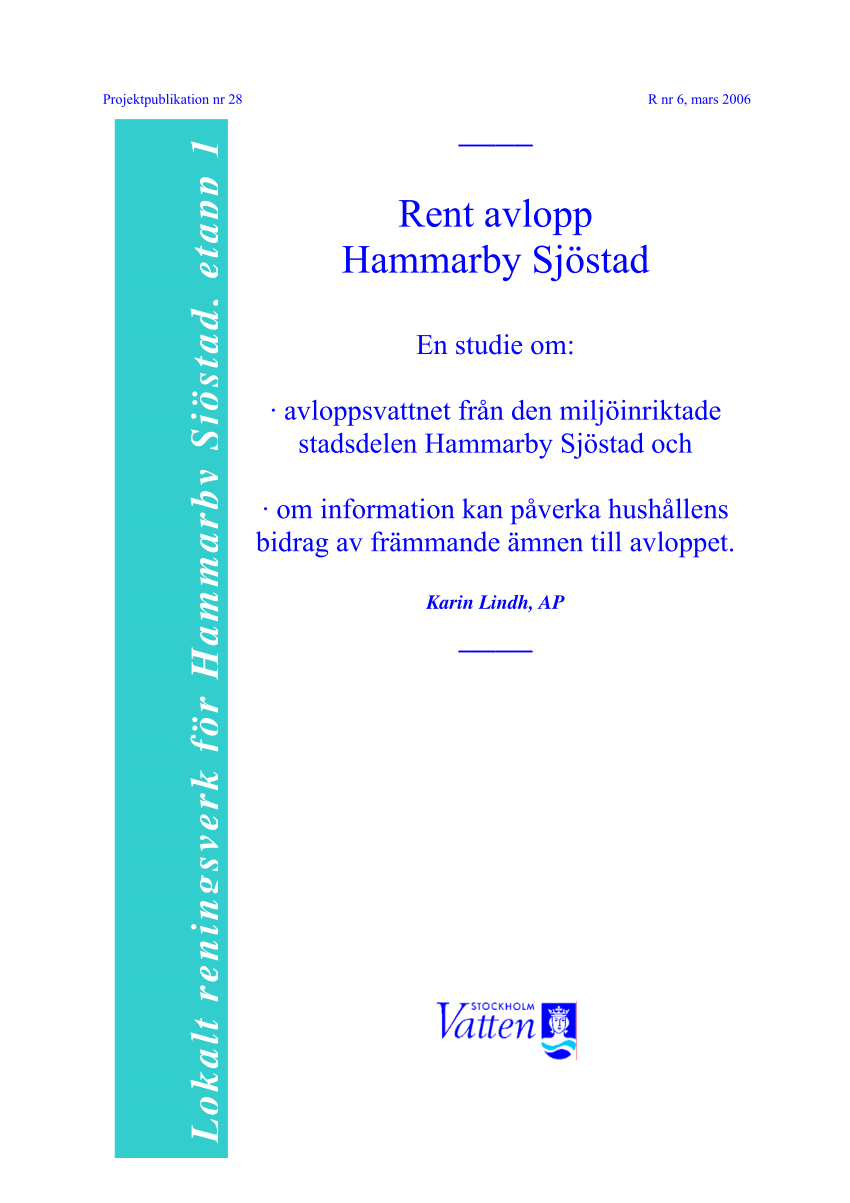 PDF) Hammarby Sjöstad u2013 miljöföreställningar och verkligheter 
