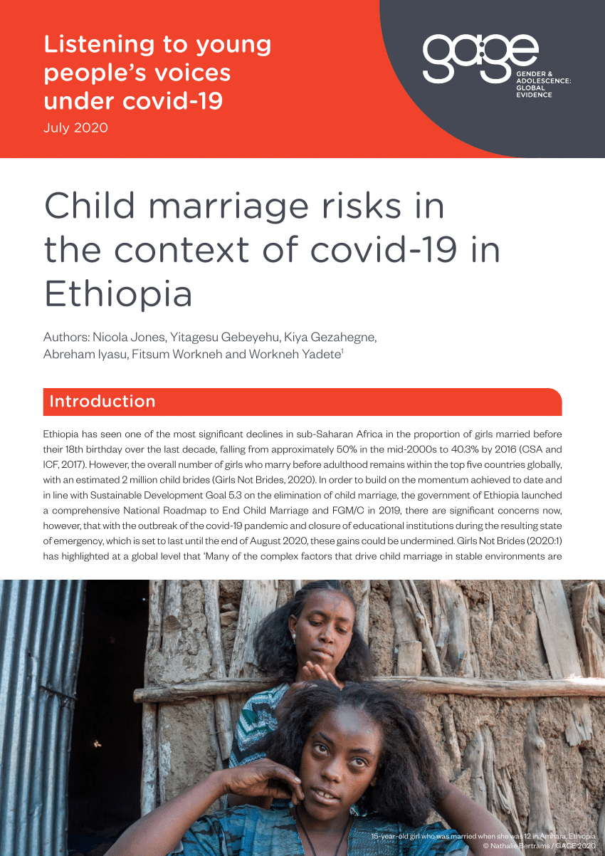 PDF) Child marriage risks in the context of covid-19 in Ethiopia photo