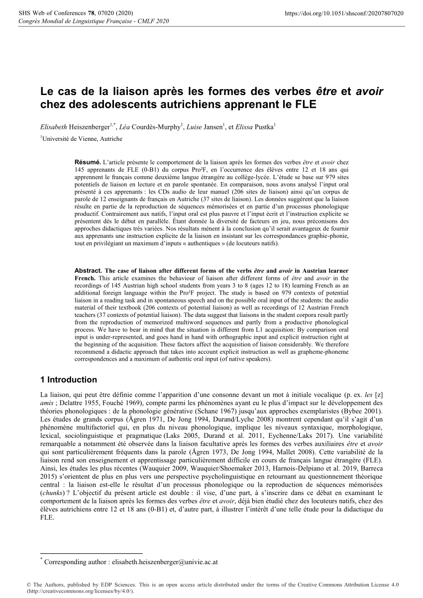 liste de verbes de liaison