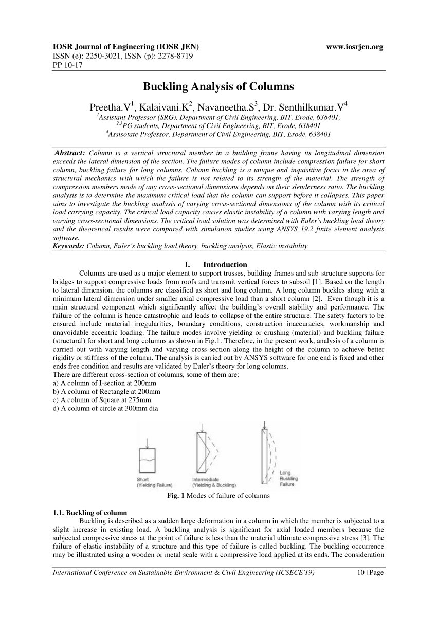 PDF) Buckling Analysis of columns