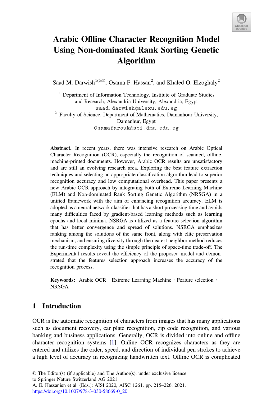 Pdf Ocr For Arabic Using Sift Descriptors With Online Failure Prediction Semantic Scholar