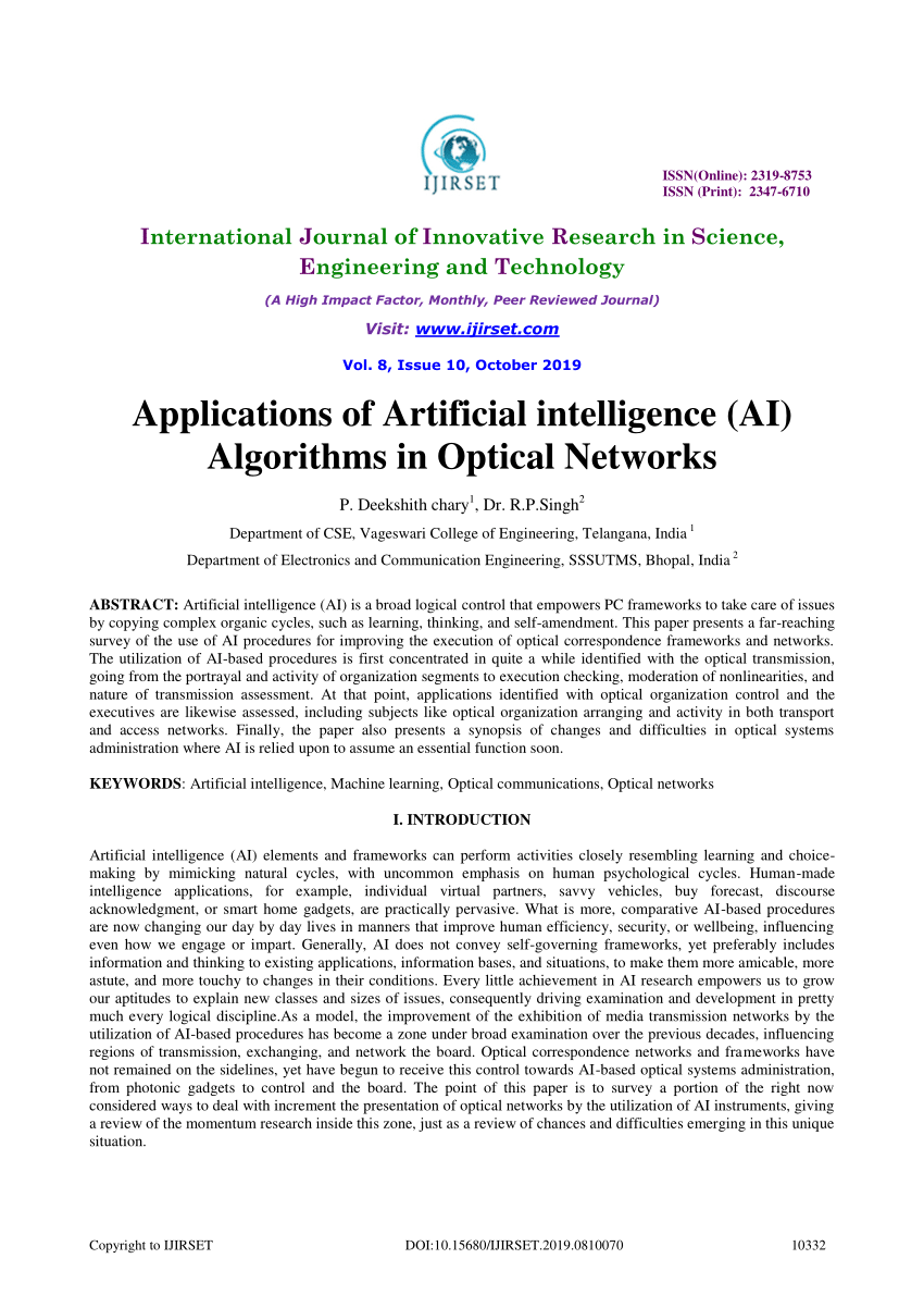 research papers on artificial intelligence algorithms