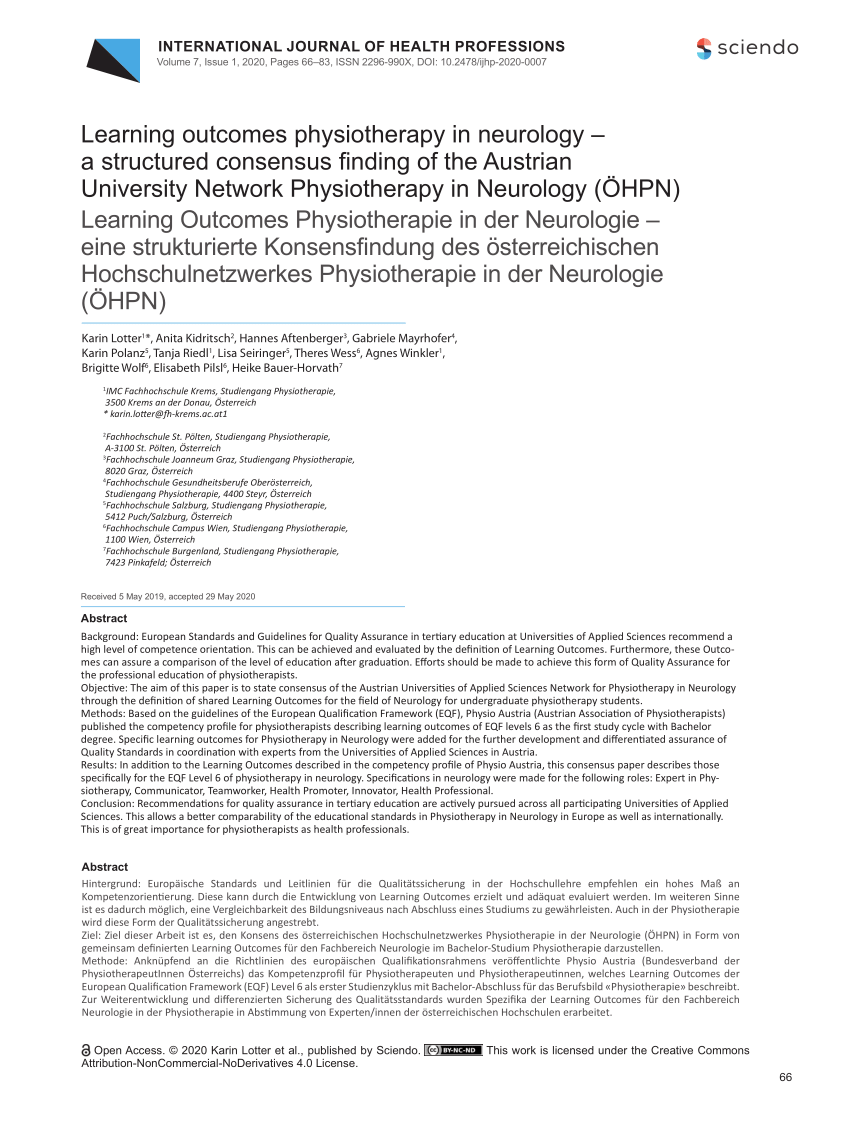 thesis topics for physiotherapy in neurology