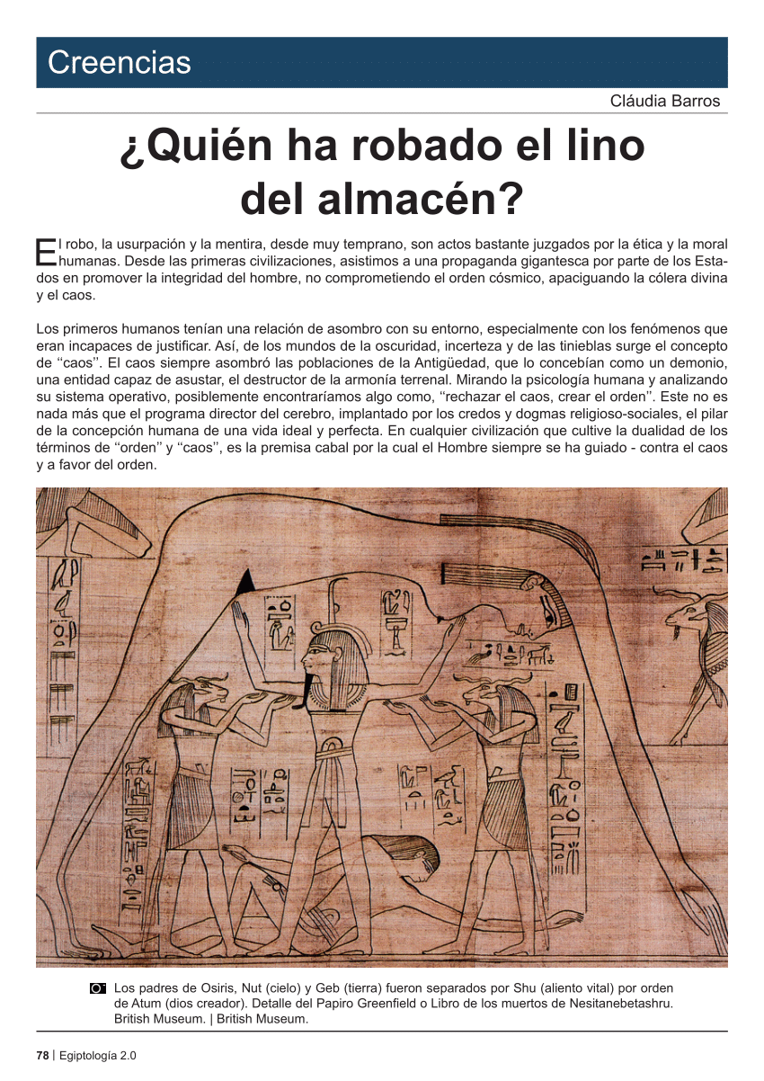 PDF) Egiptología , nº21 | ¿Quién ha robado el lino del almacén?