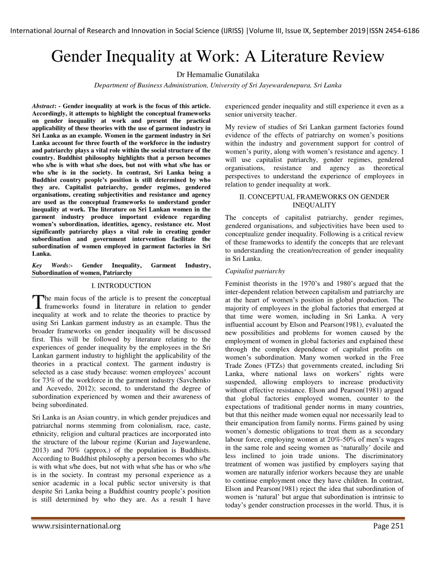research article about gender