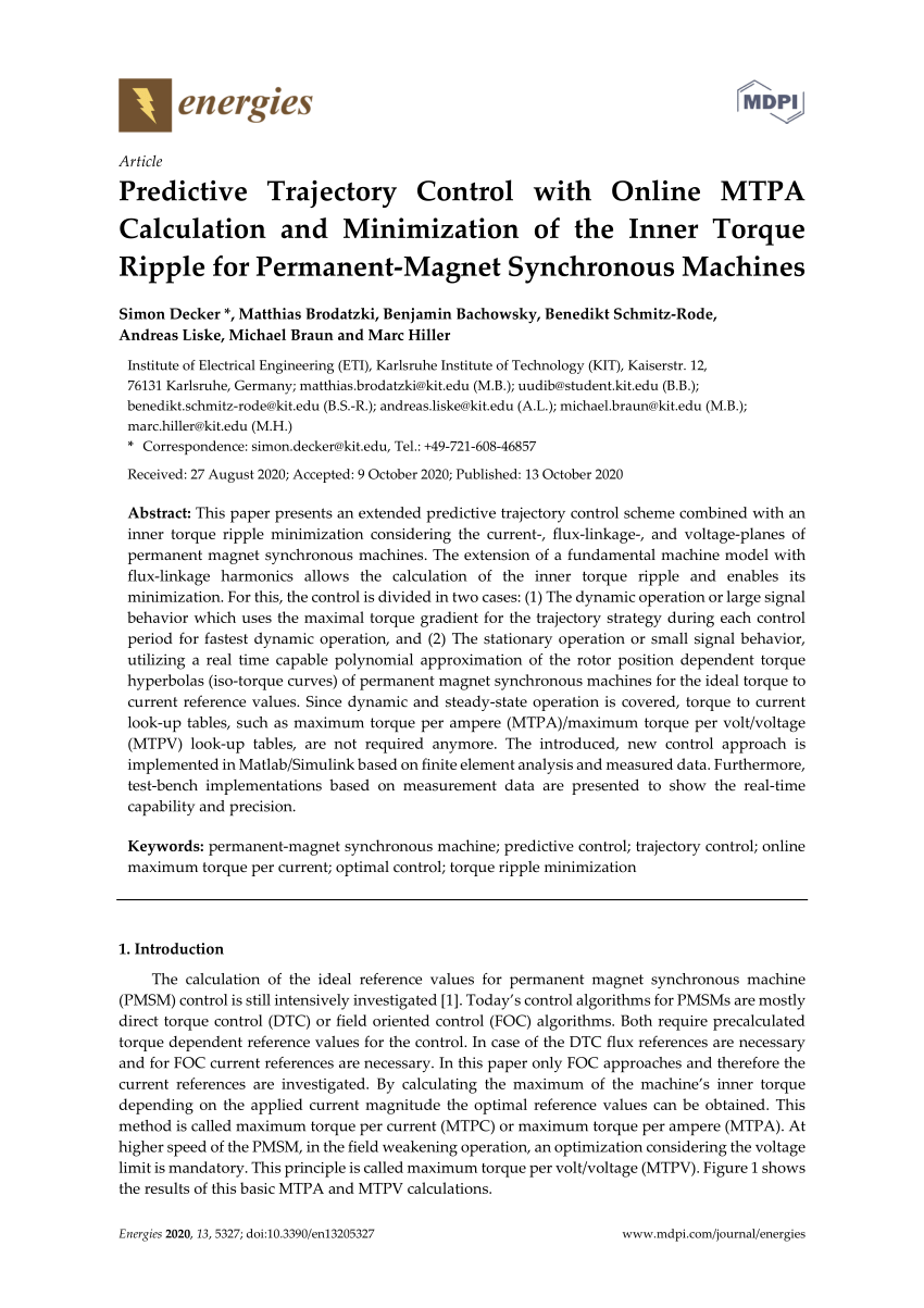 Field-Weakening Control (with MTPA) of PMSM - MATLAB & Simulink Example -  MathWorks Deutschland