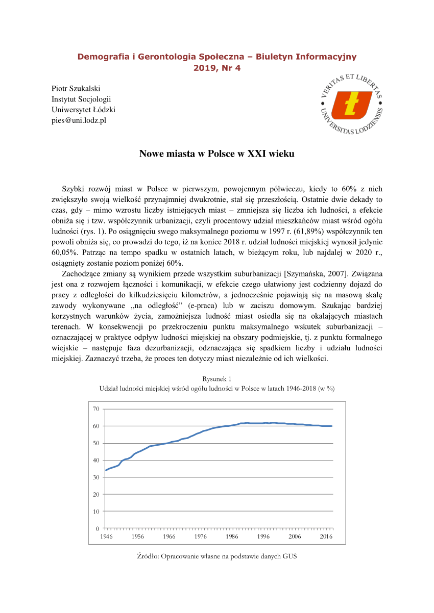 Pdf Nowe Miasta W Polsce W Xxi Wieku 5232